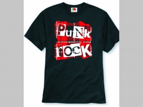 Punk rock Tartan pánske tričko 100 %bavlna značka Fruit of The Loom